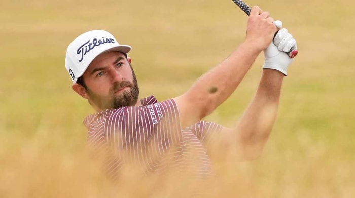 Cameron Young is pictured in the final round at the 2022 British Open.